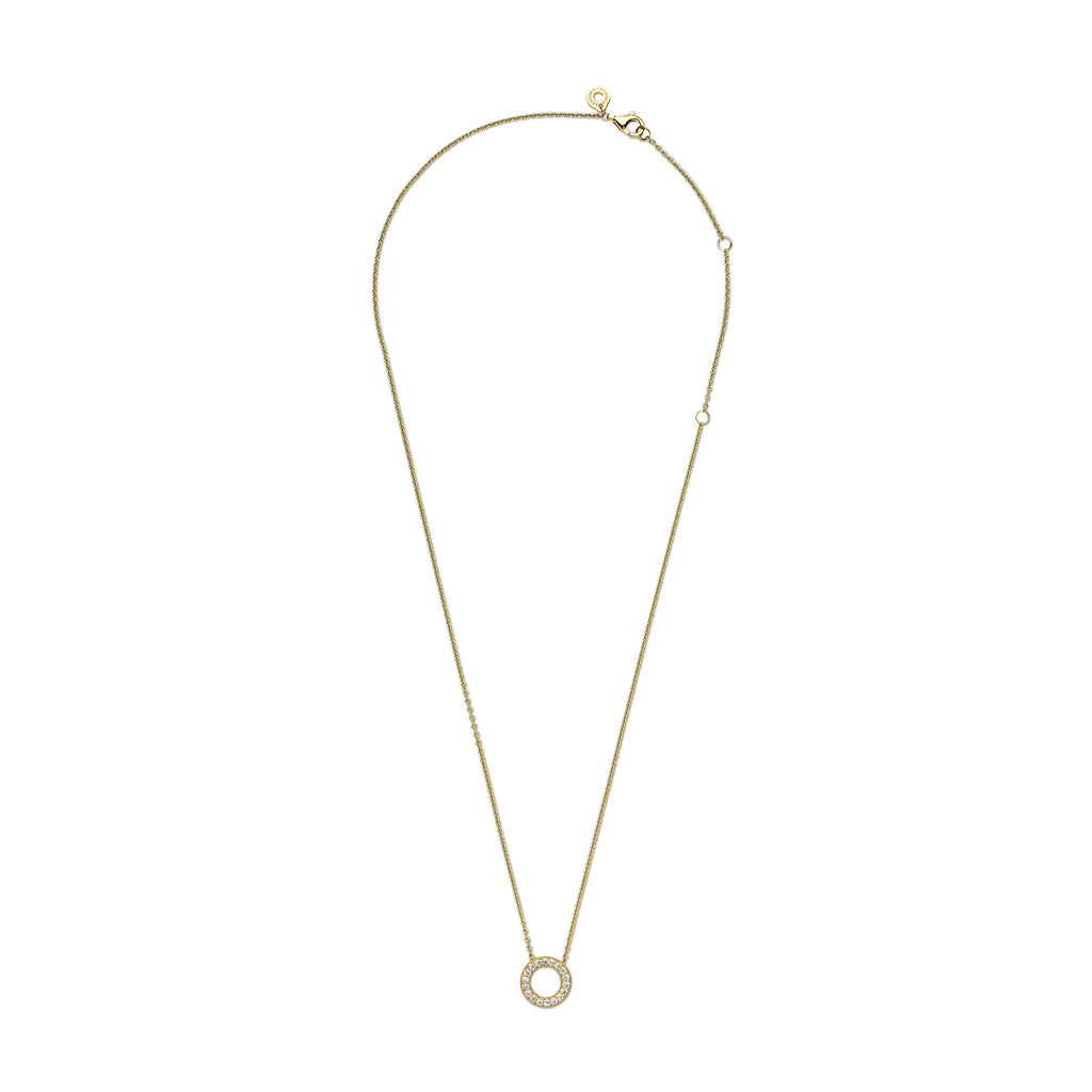 Pandora Logo Pavé Cirkel Collier-Halskæde