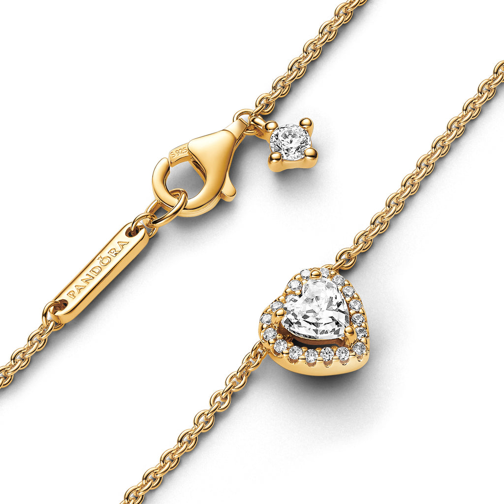 Funklende Hjerte Collier-Halskæde