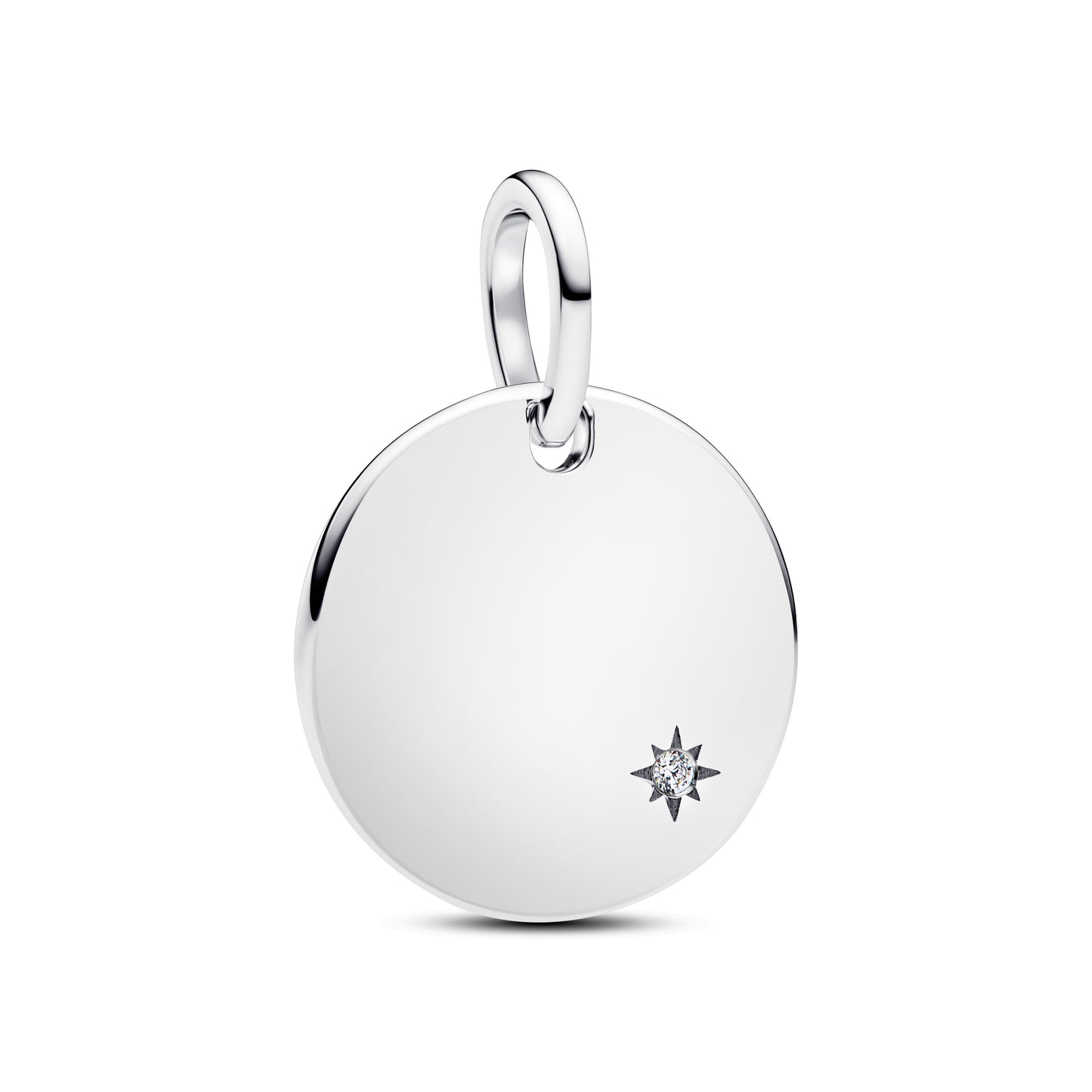 Plade vedhæng med laboratorieskabt diamant 0.012 ct TW