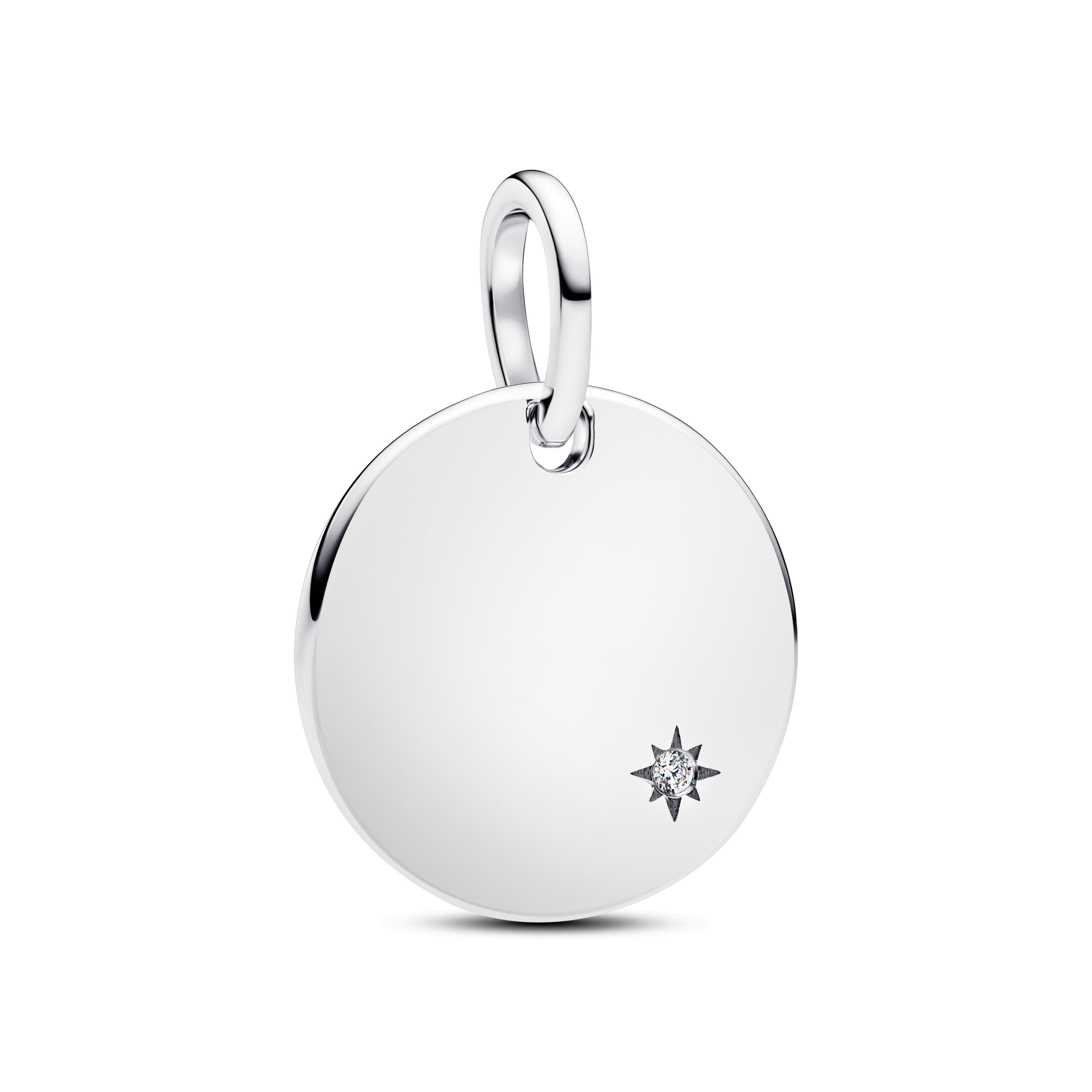 Plade vedhæng med laboratorieskabt diamant 0.012 ct TW