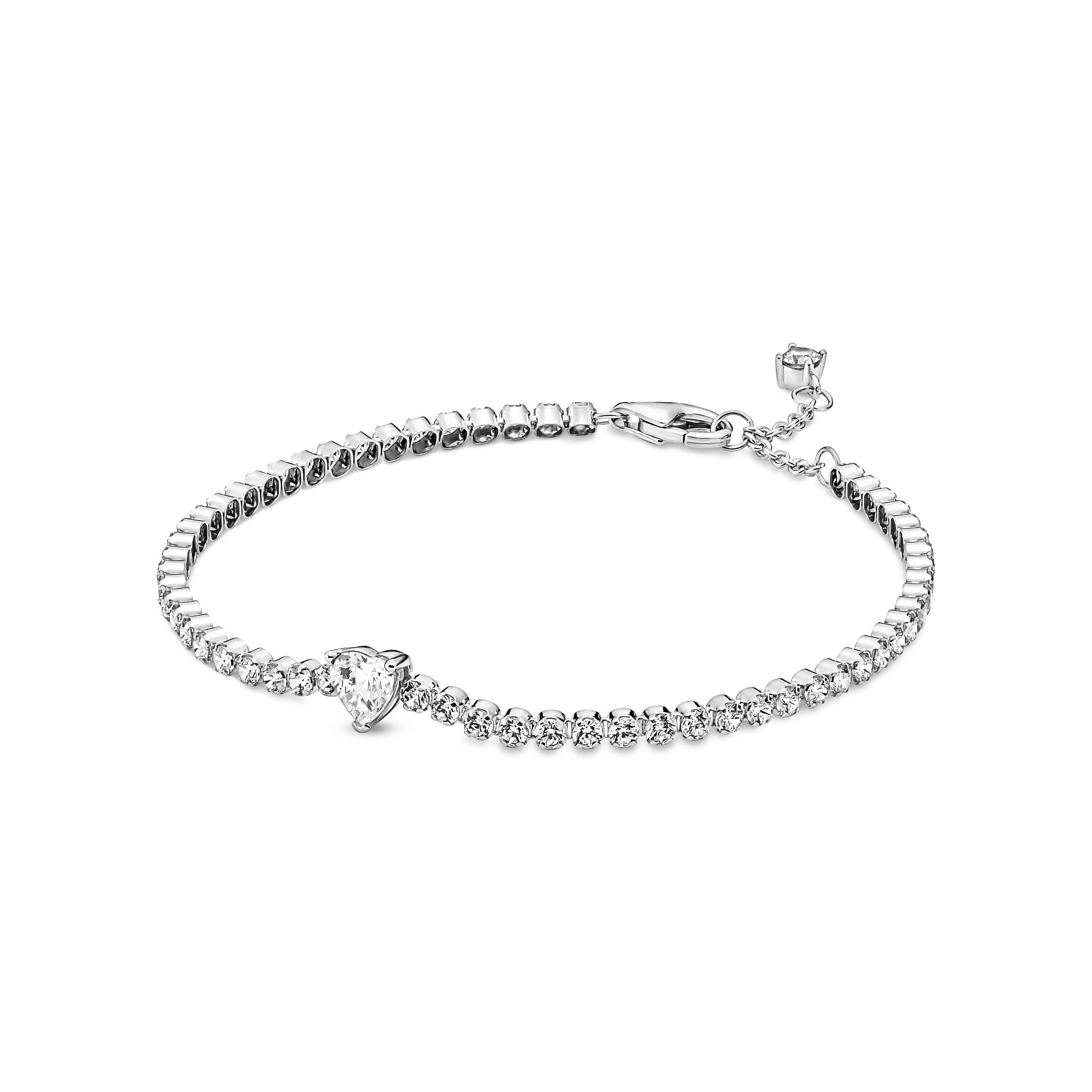 Funklende Hjerte Tennisarmbånd