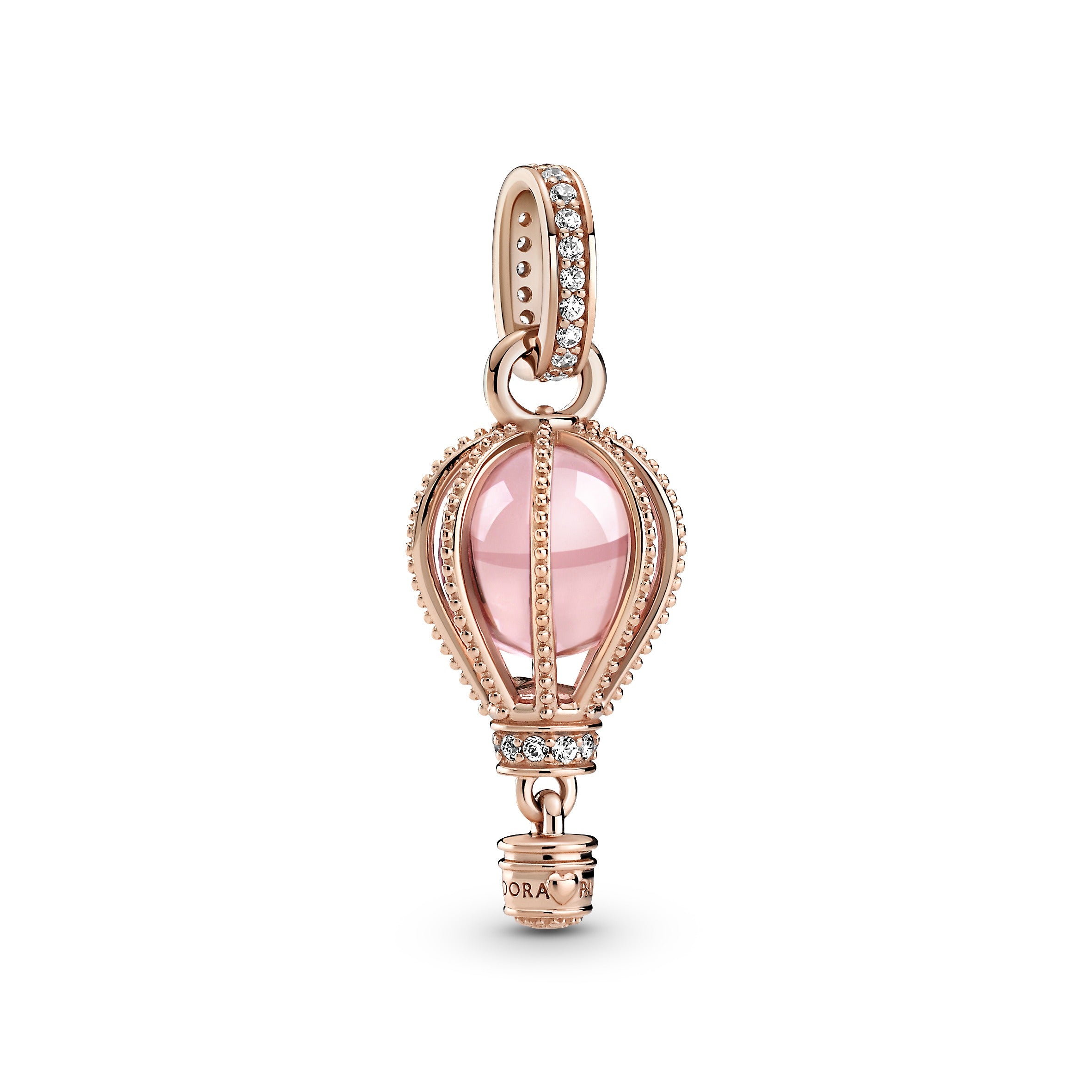 Funklende Lyserød Varmluftsballon Charm