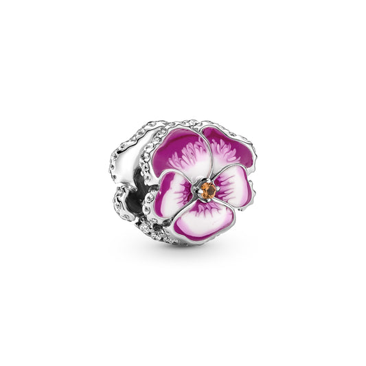 Pink Stedmoderblomst Charm