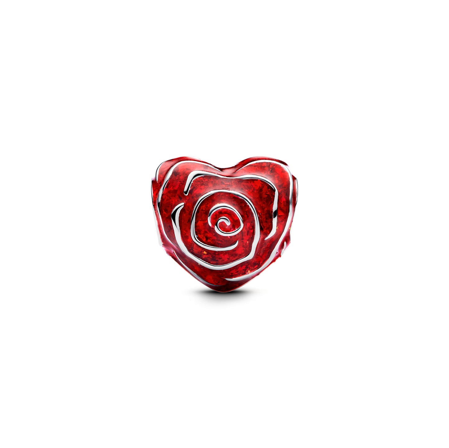 Rose Hjerte Charm