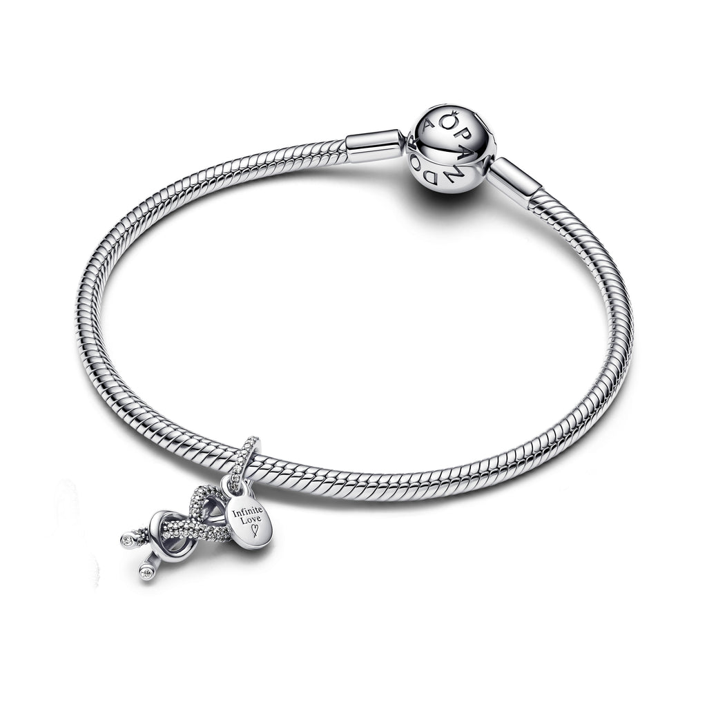 Pavé Uendelighedknude Charm