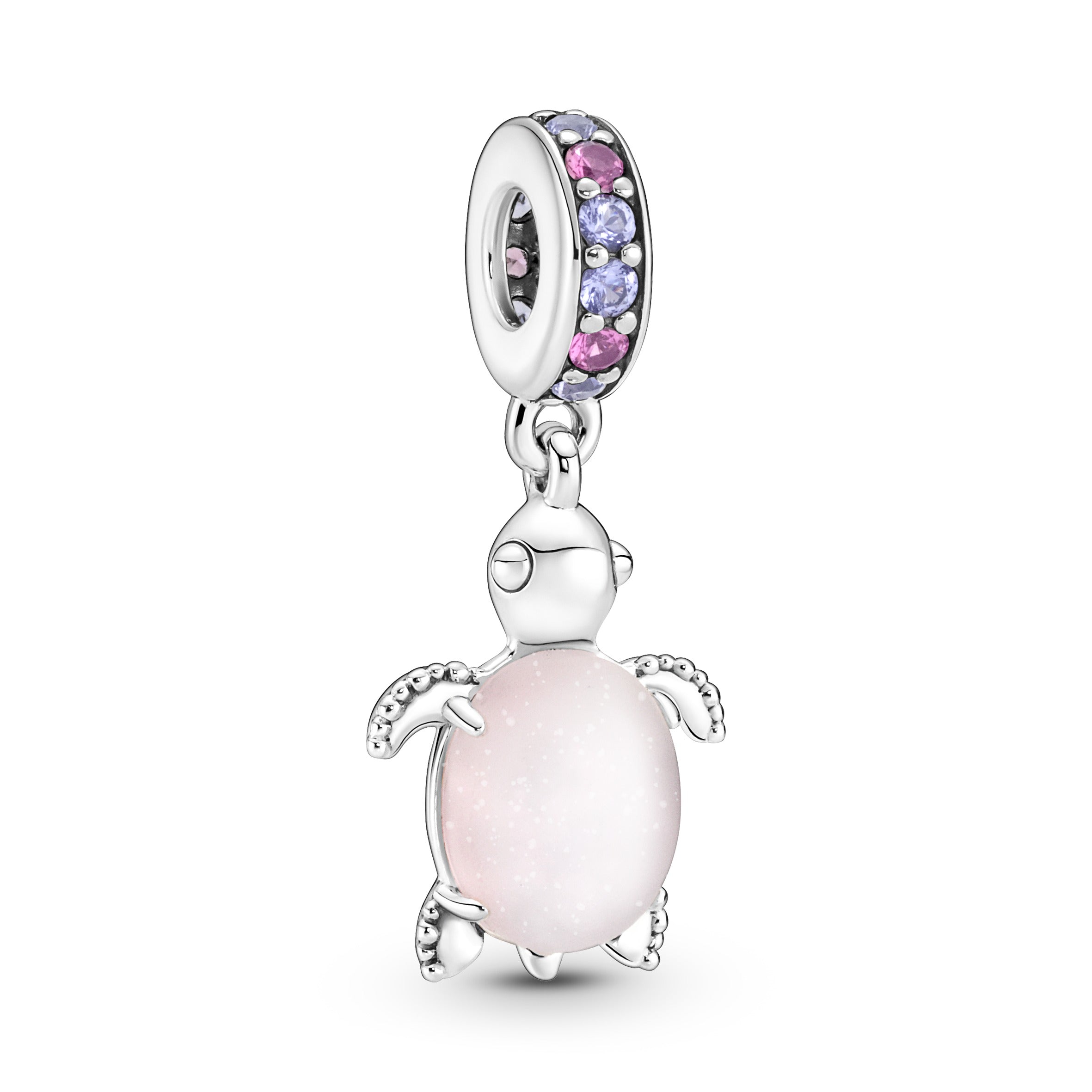 Lyserød Muranoglas Havskildpadde Charm
