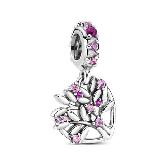 Pink Hjerteformet Slægtstræ Charm