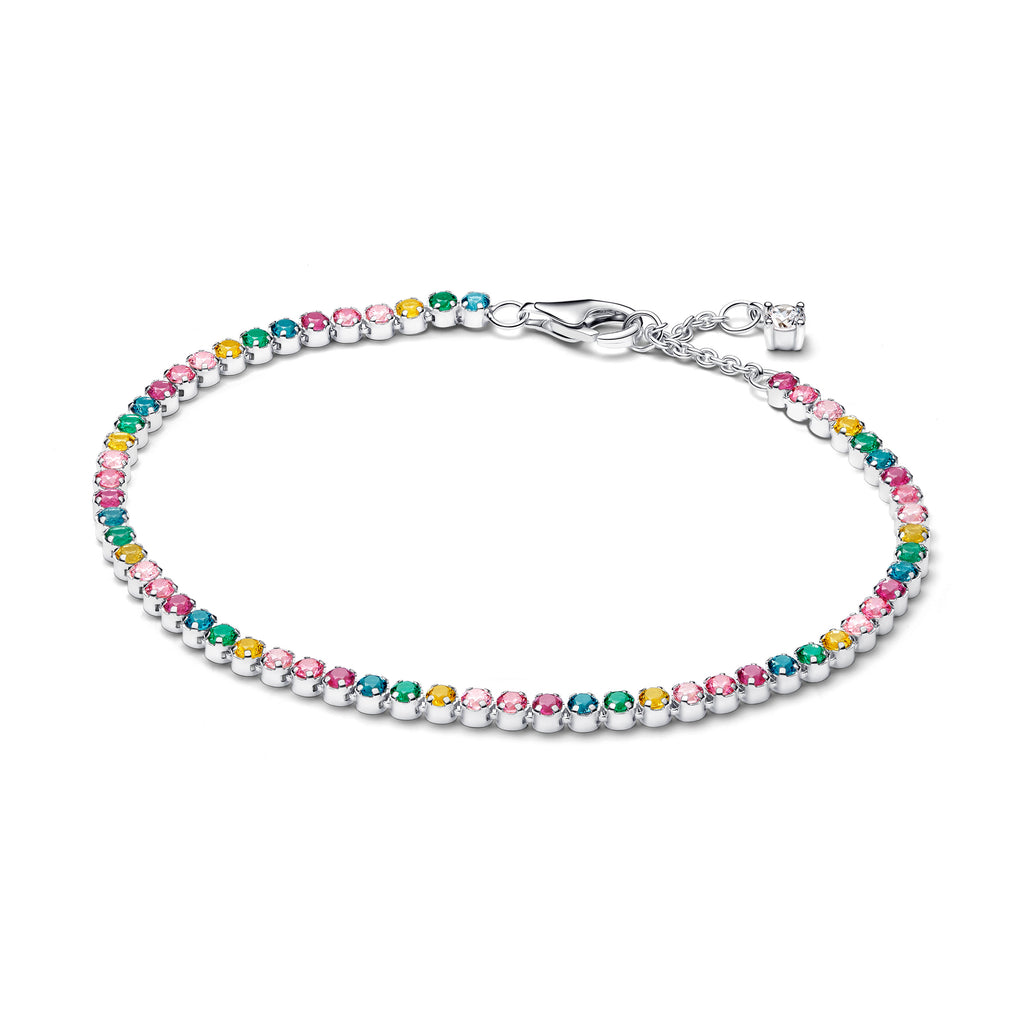 Regnbuefarvet Tennisarmbånd