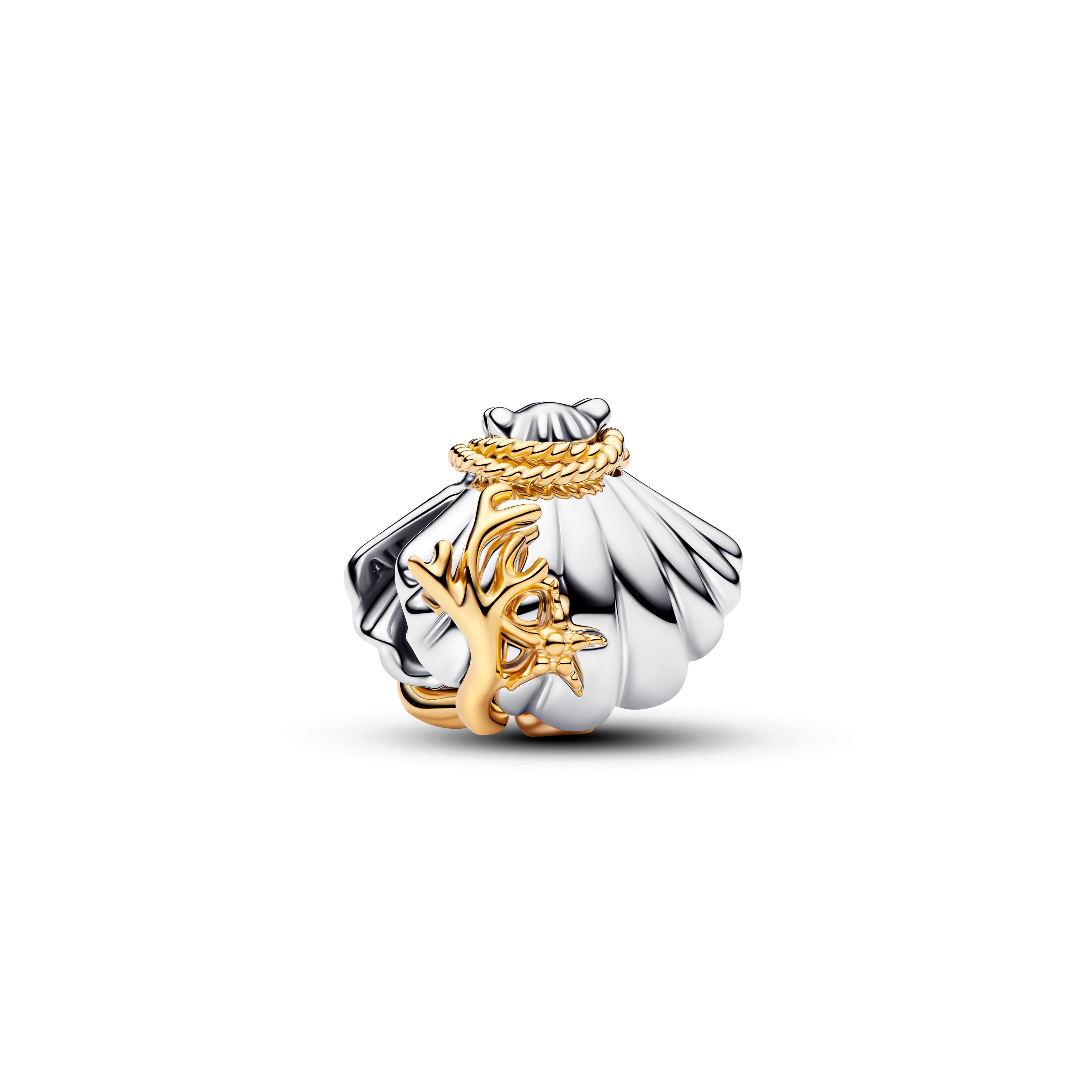 Disney Princess Ariel Muslingeskal Laboratorieskabt Diamant To-tonet Charm