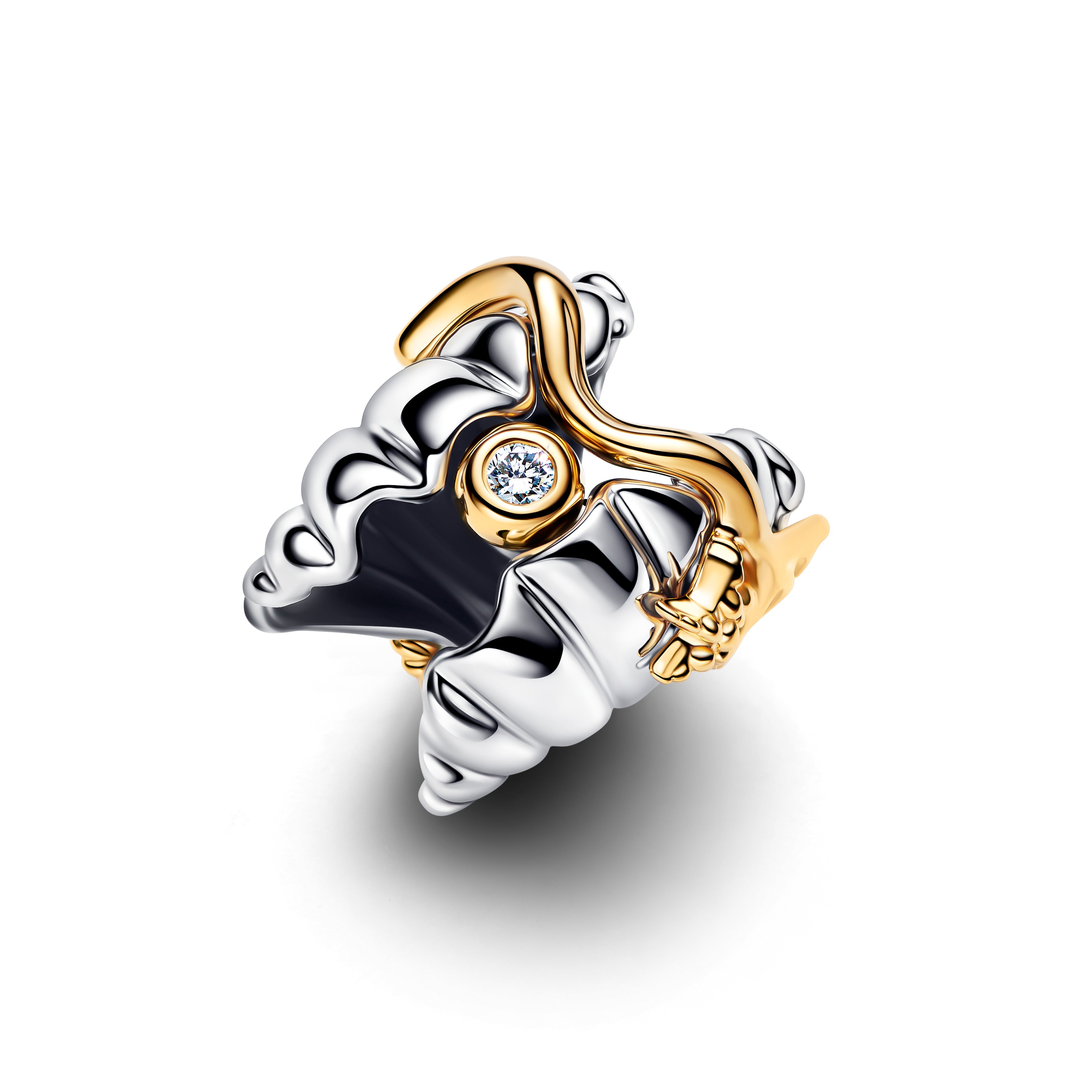 Disney Princess Ariel Muslingeskal Laboratorieskabt Diamant To-tonet Charm