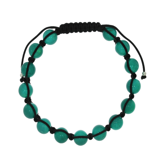 Flettet Armbånd med Howlite Turkis