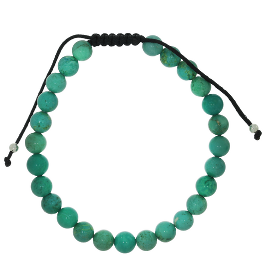 Flettet Armbånd med Howlite Turkis