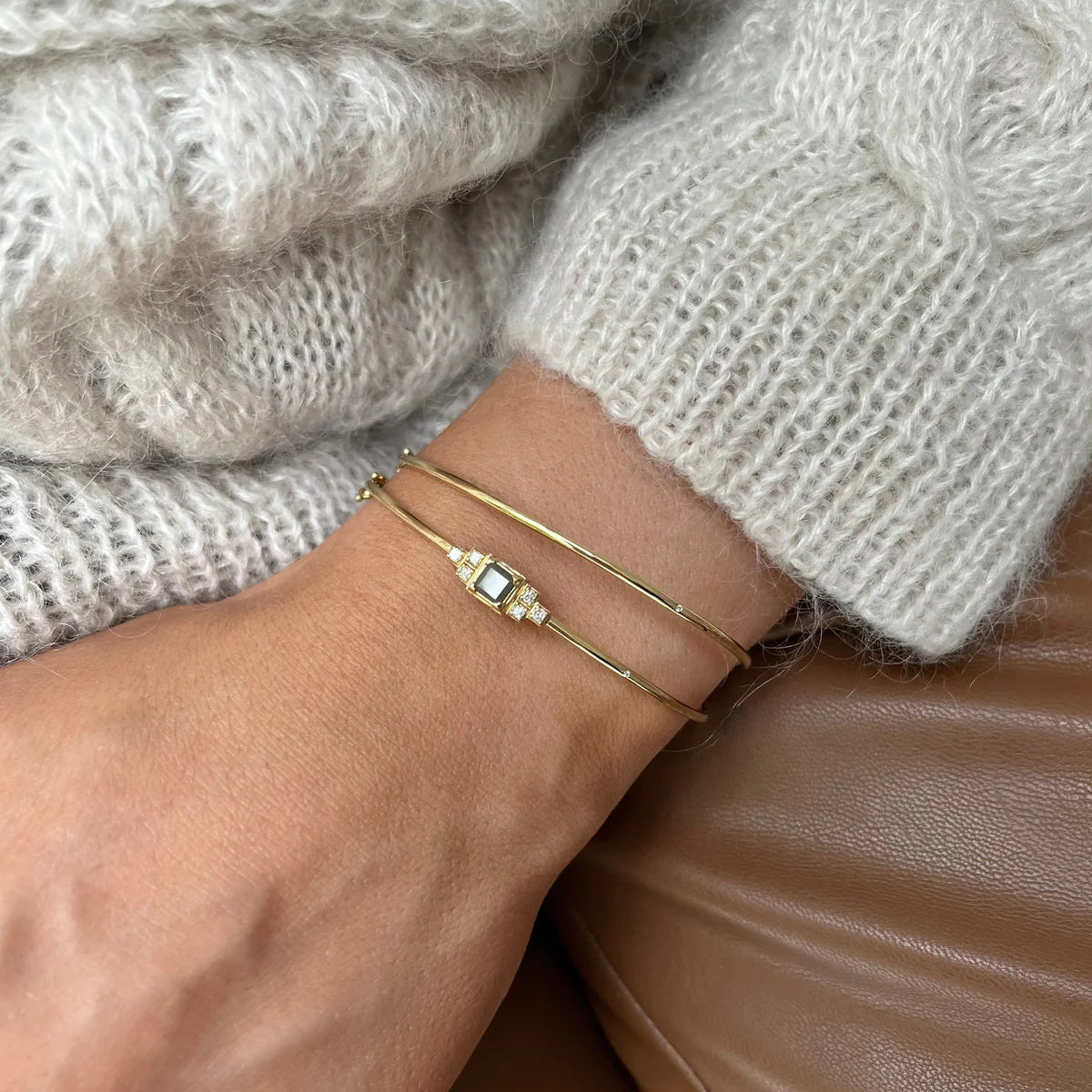 Raw armring - 18kt Rødguld
