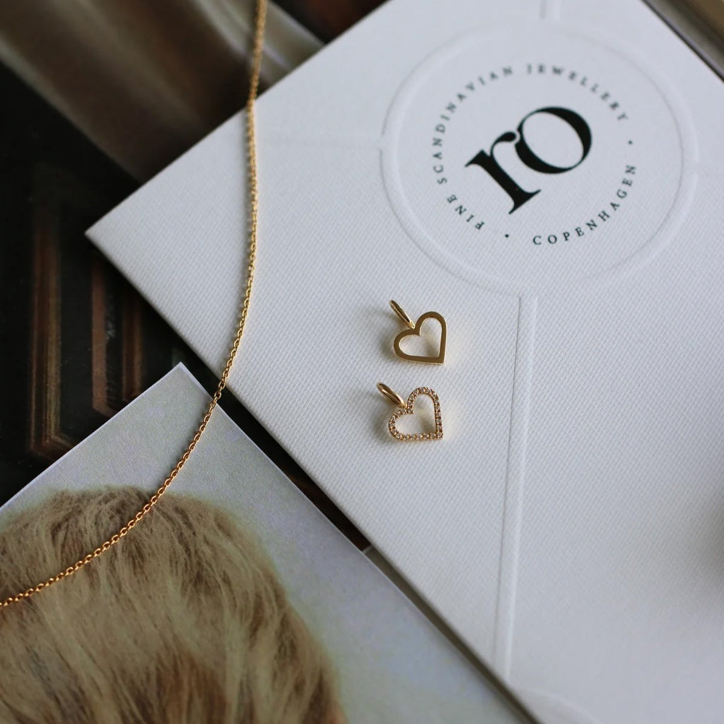 Symbols Open Heart diamant vedhæng - 18kt Rødguld