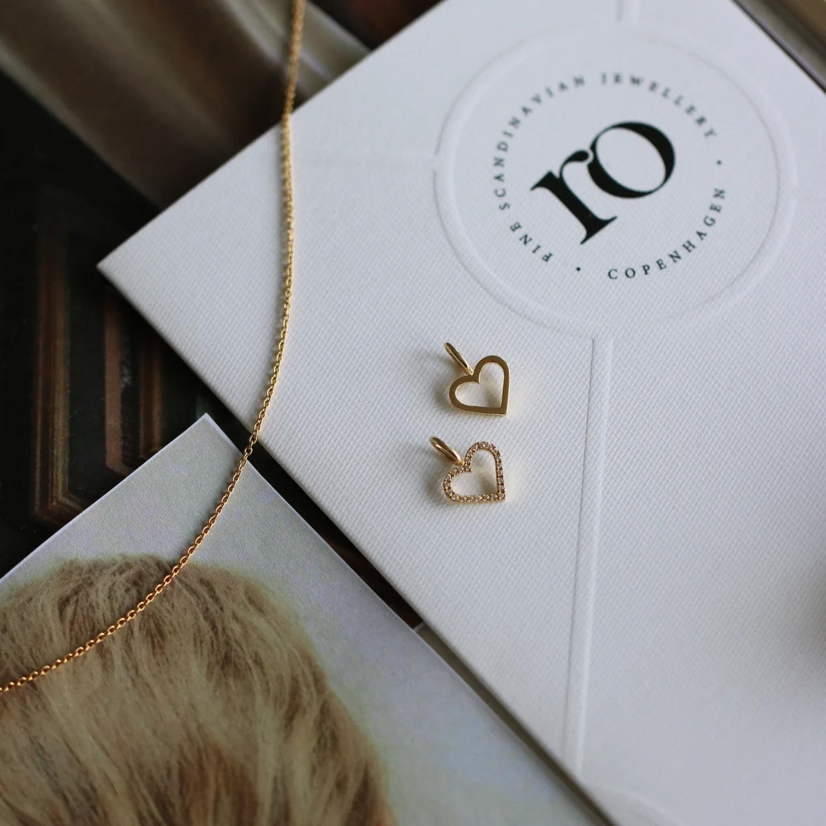 Symbols Open Heart diamant vedhæng - 18kt Rødguld