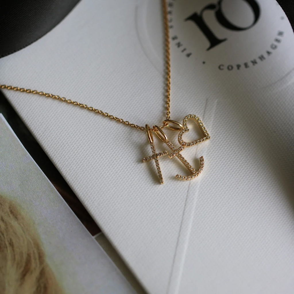 Symbols Open Heart diamant vedhæng - 18kt Rødguld