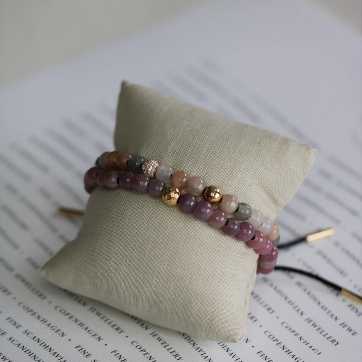 Inner Peace Hjerte Chakra armbånd - 18kt Rødguld