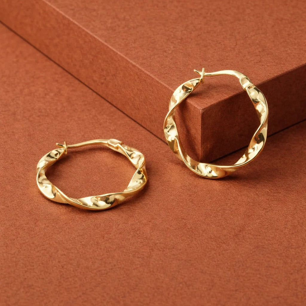 8 Karat Snoede Creoler