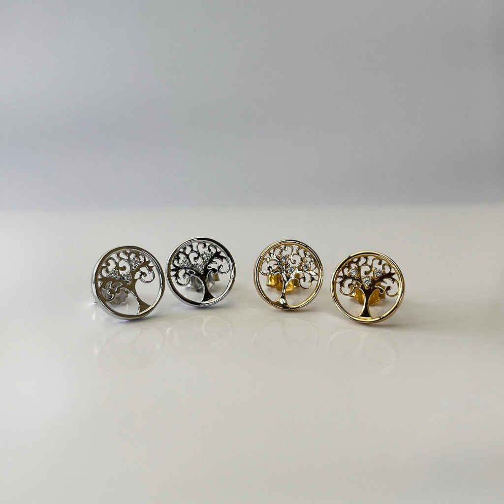 Forgyldt Livets Træ Ørestikker