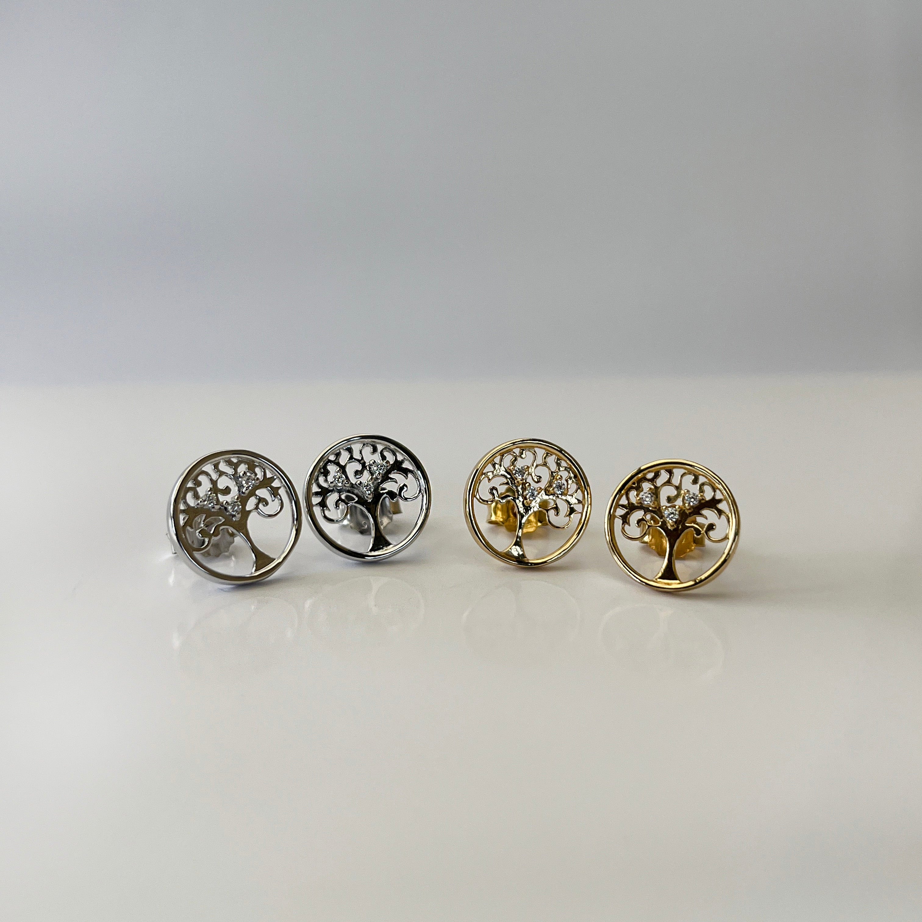 Forgyldt Livets Træ Ørestikker