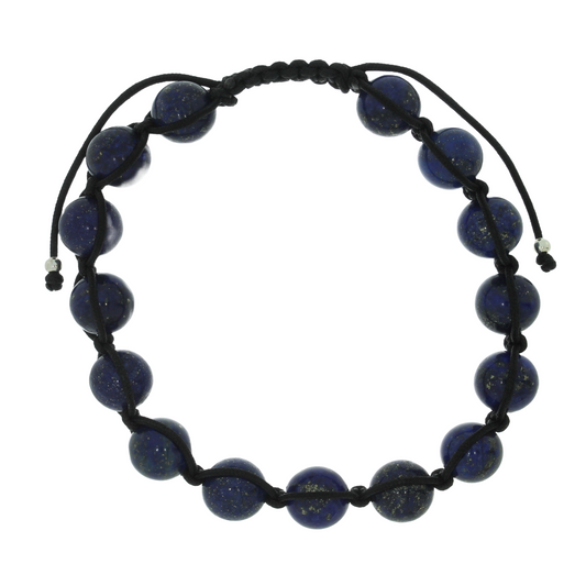 Flettet Armbånd med Lapis