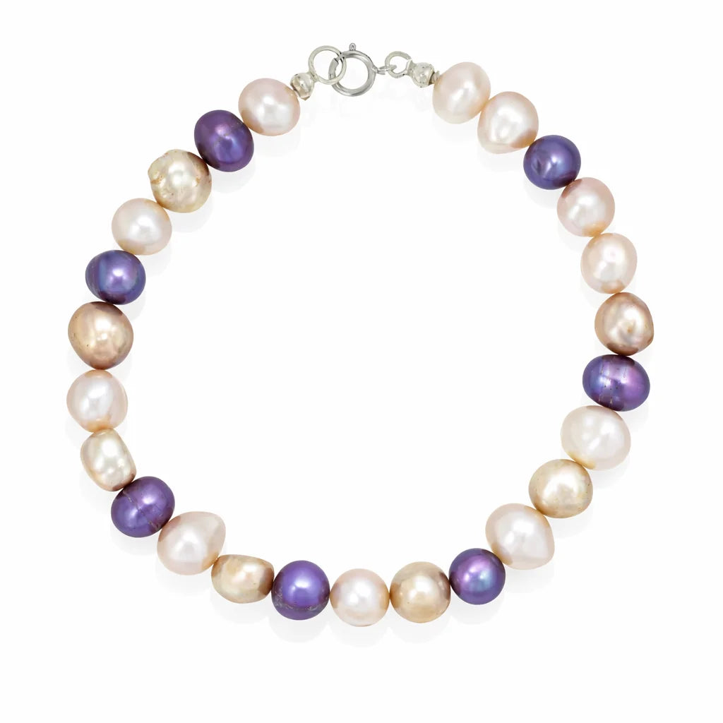 Mix Ferskvandsperle Armbånd