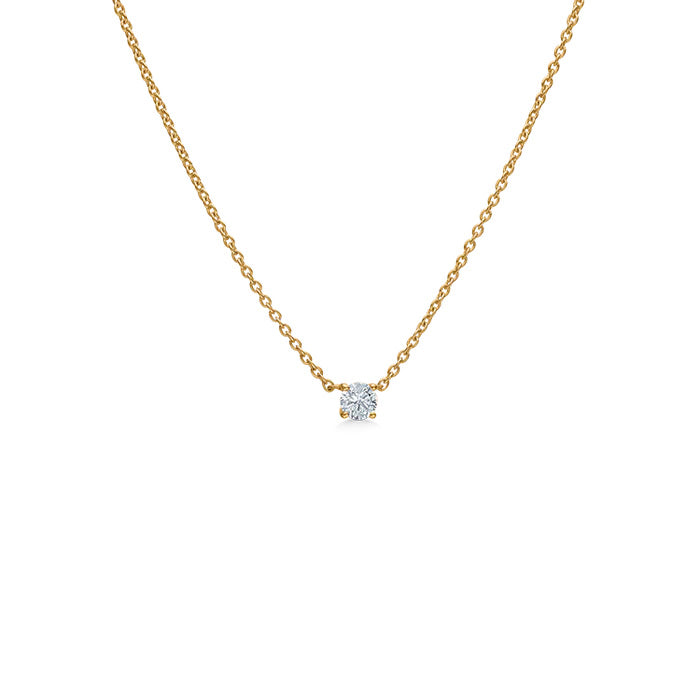 Rock Classic Floating Diamant halskæde - 18kt Rødguld
