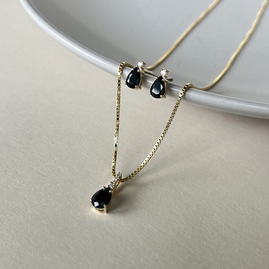 8 Karat Sort Nano Glas Halskæde