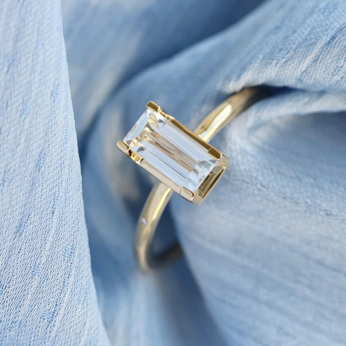 Nord White ring turned - 18kt Rødguld