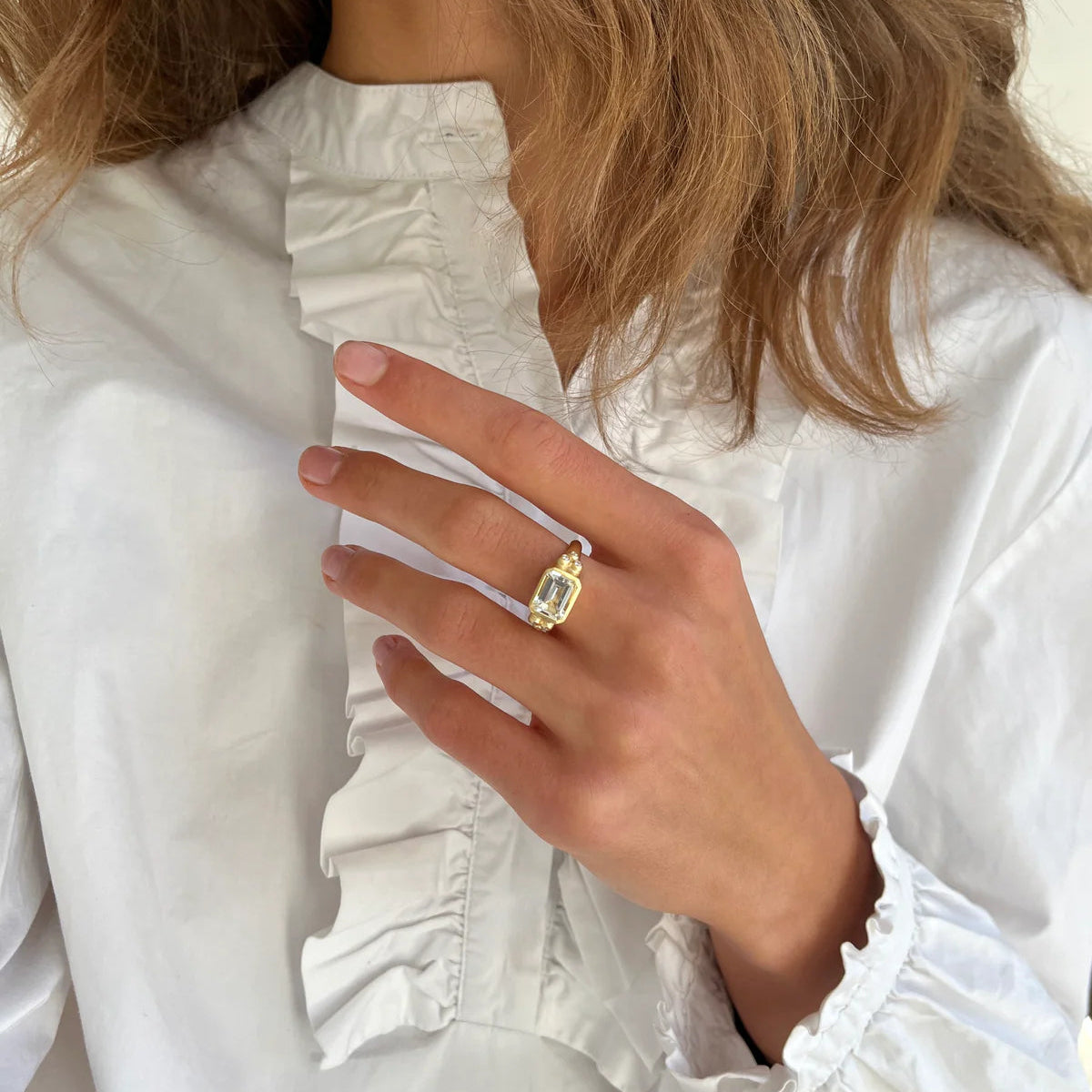 Orbit Octagon ring - 18kt Rødguld
