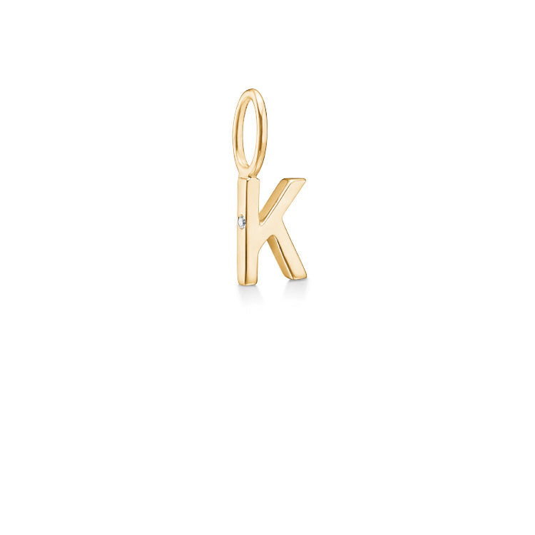 My K vedhæng - 18kt Rødguld