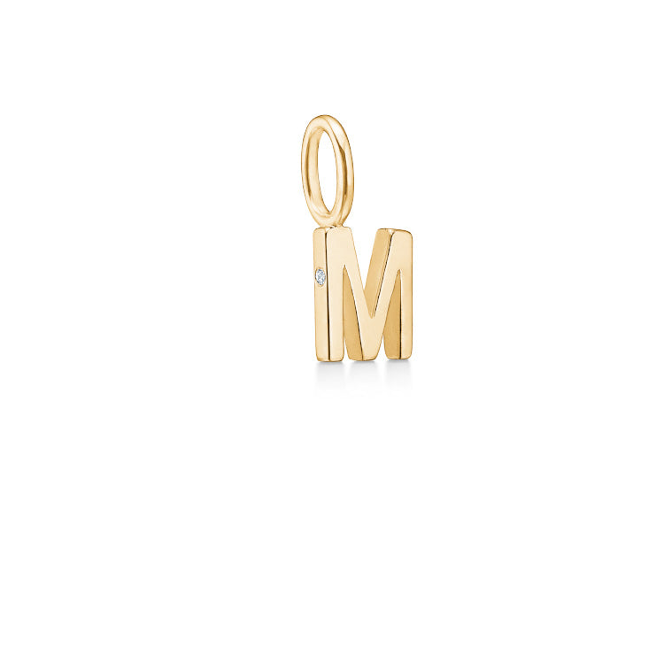 My M vedhæng - 18kt Rødguld