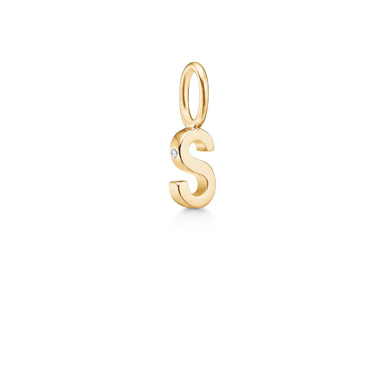 My S vedhæng - 18kt Rødguld