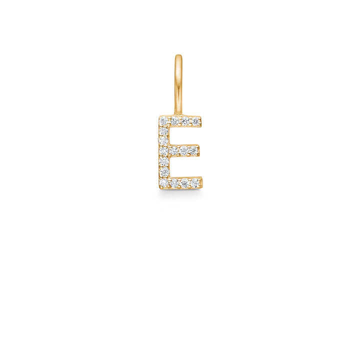 My E diamant vedhæng - 18kt Rødguld