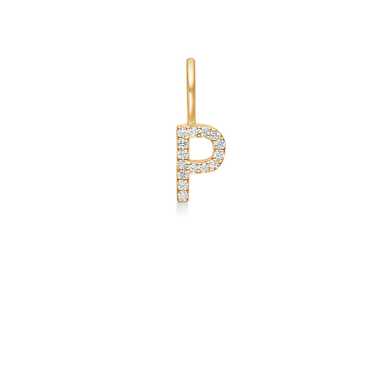 My P diamant vedhæng - 18kt Rødguld