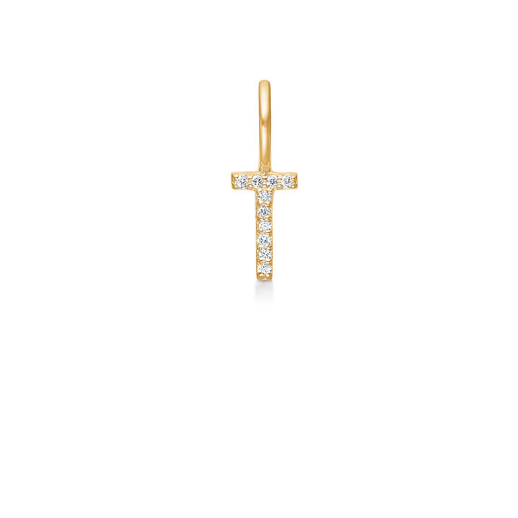 My T diamant vedhæng - 18kt Rødguld