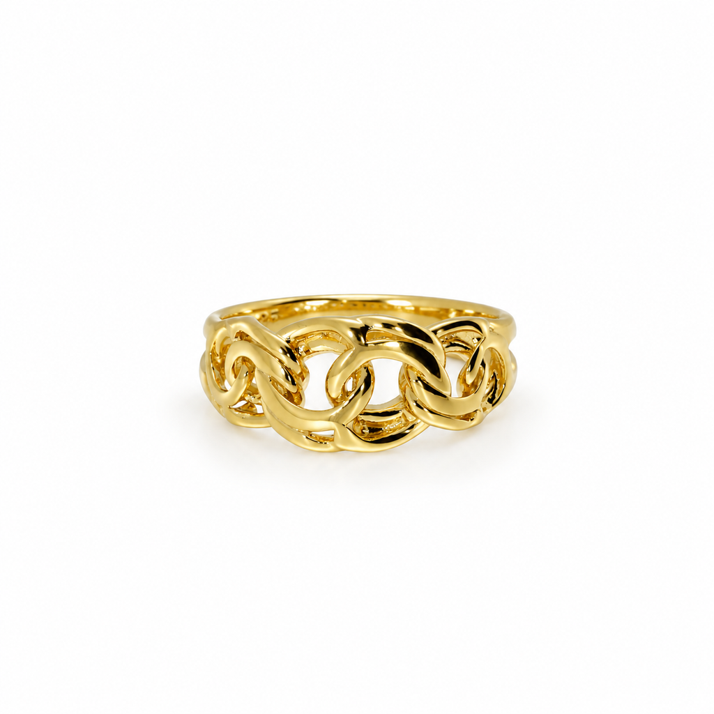 Bismark – forgyldt ring med klassisk kædemønster