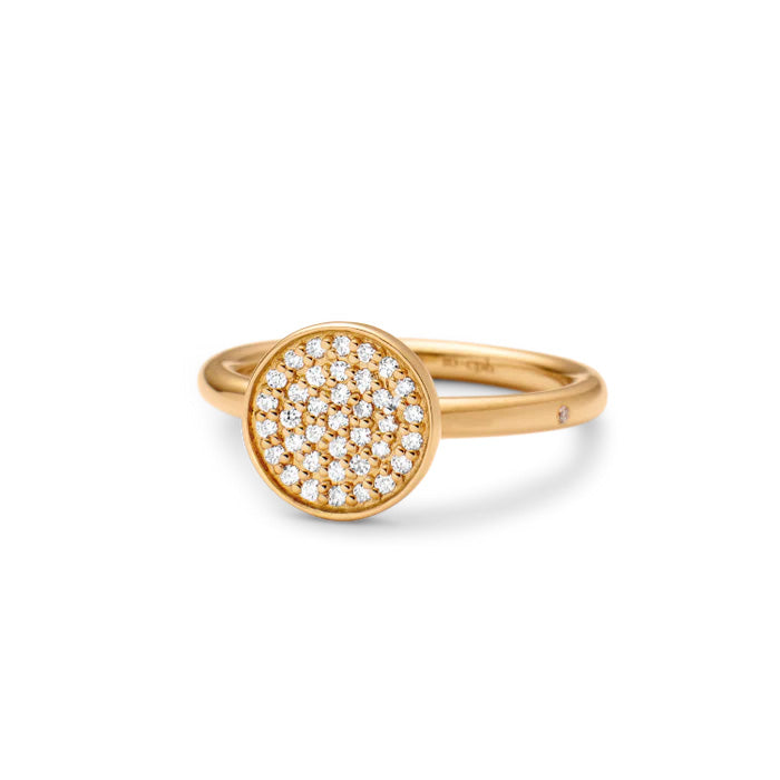 Rock Classic Round Diamantring - 18kt Rødguld