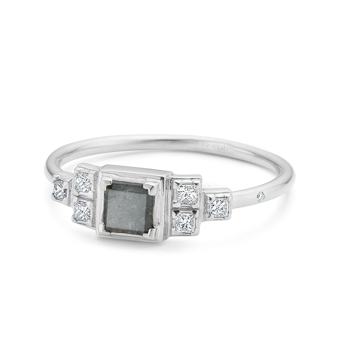 Raw Diamantring - 18kt Hvidguld