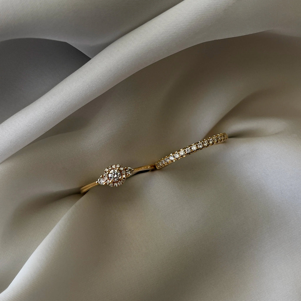 14 Karat Alliancering 0,16 ct.