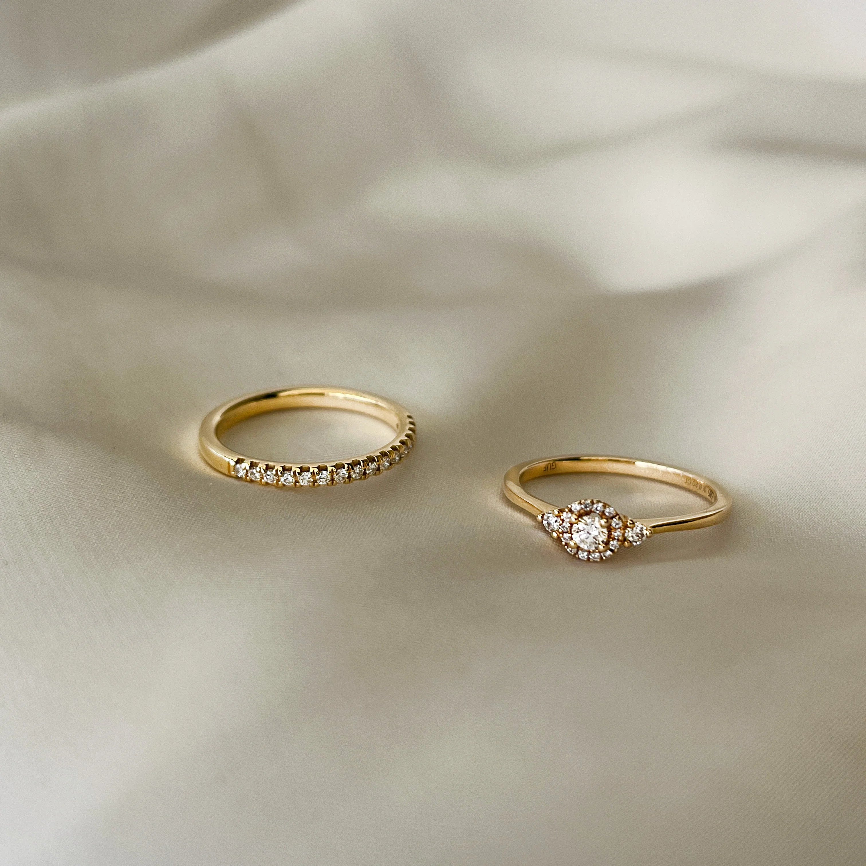 14 Karat Alliancering 0,16 ct.