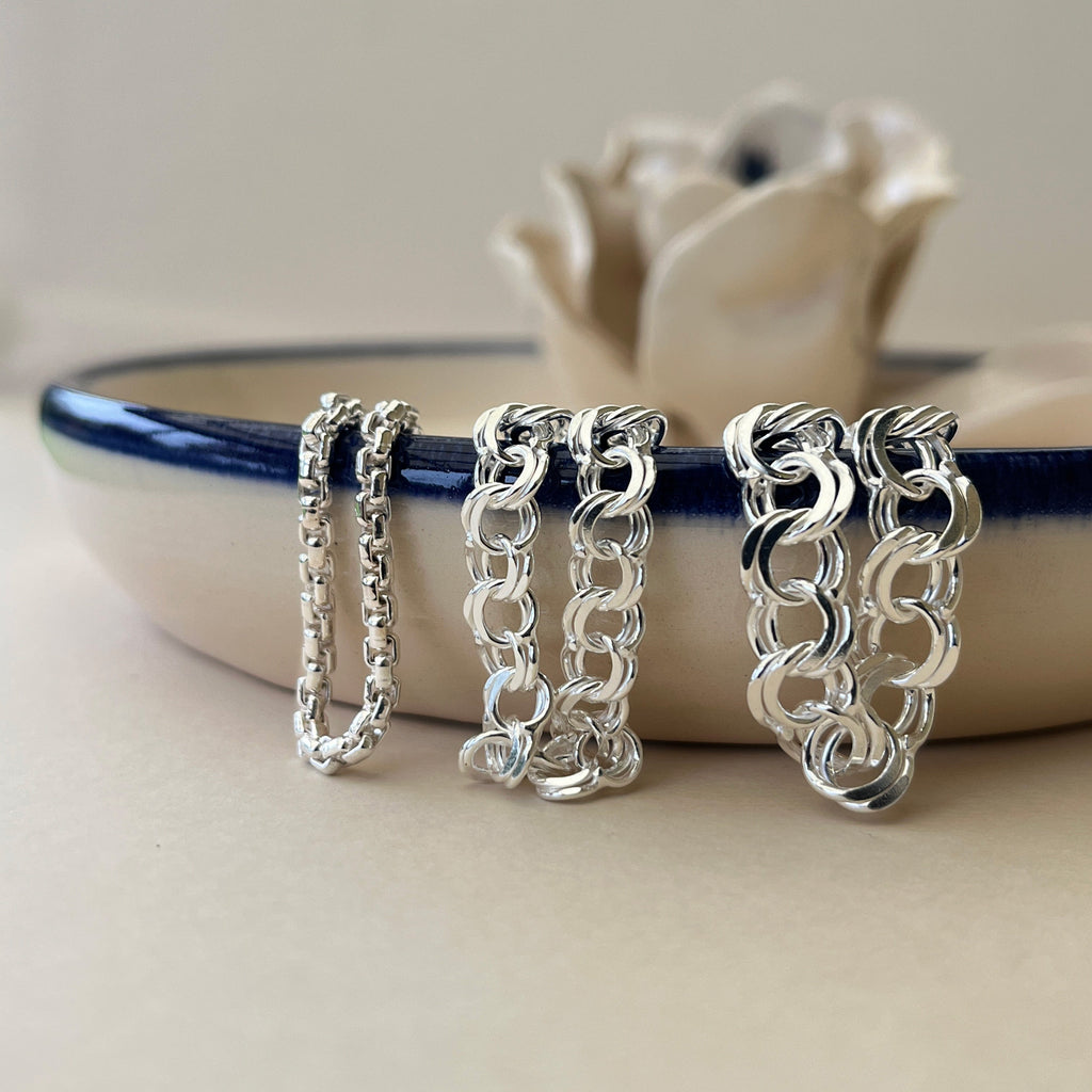 Sølv Afrundede Led Armbånd