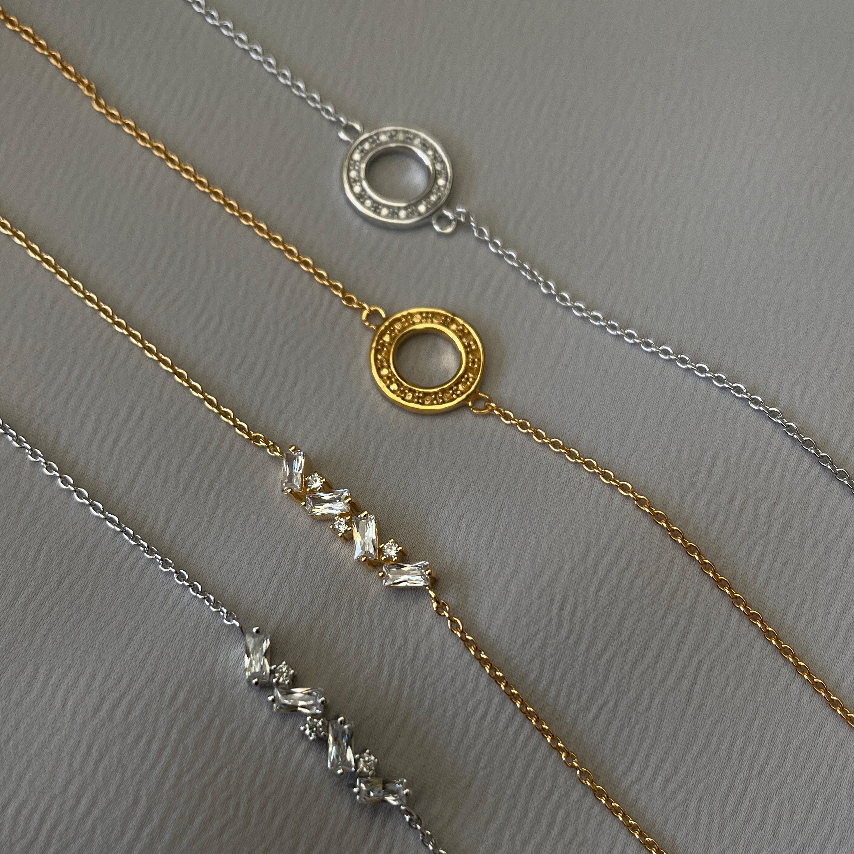 Sølv Cirkel Armbånd