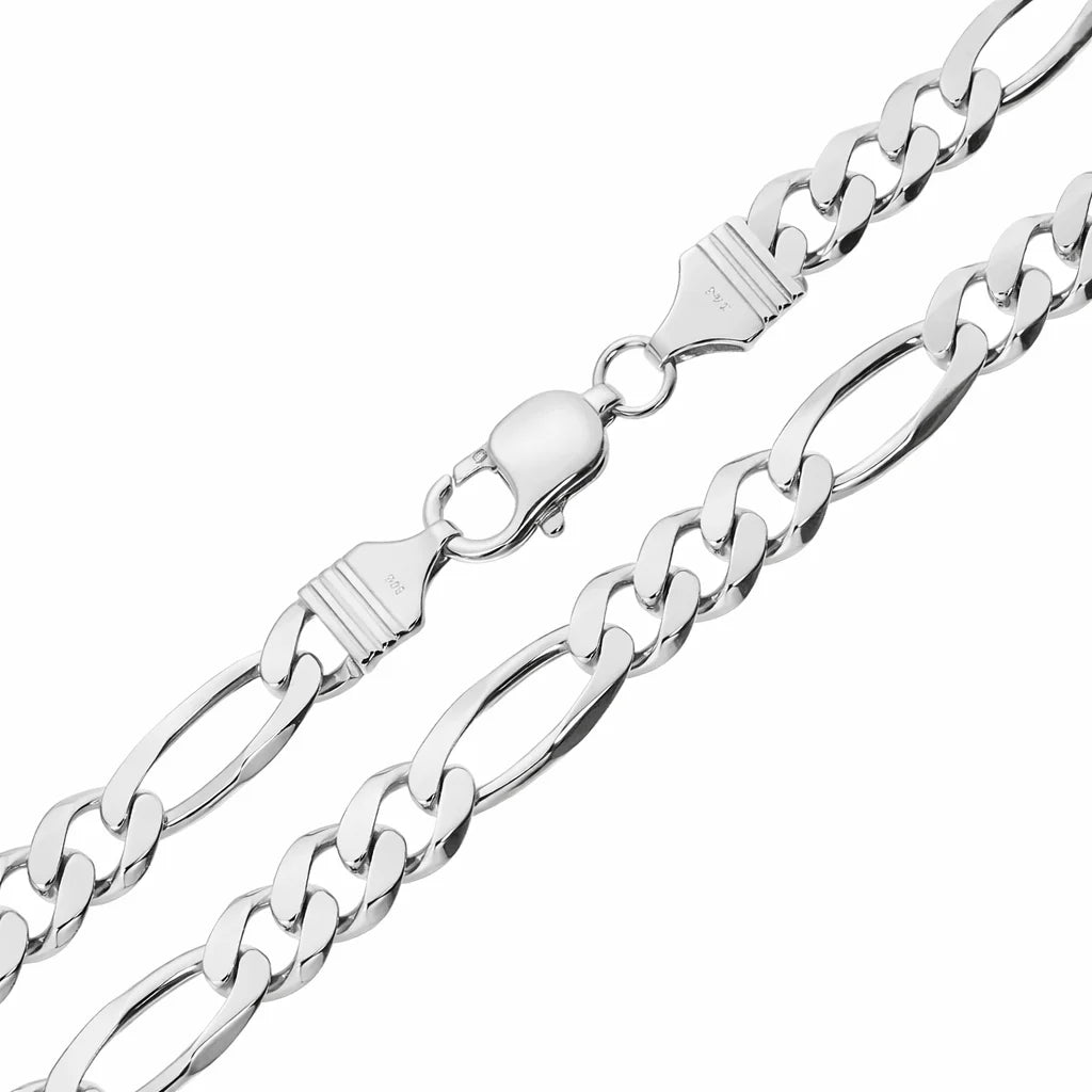 Sølv Figaro Kæde 45cm
