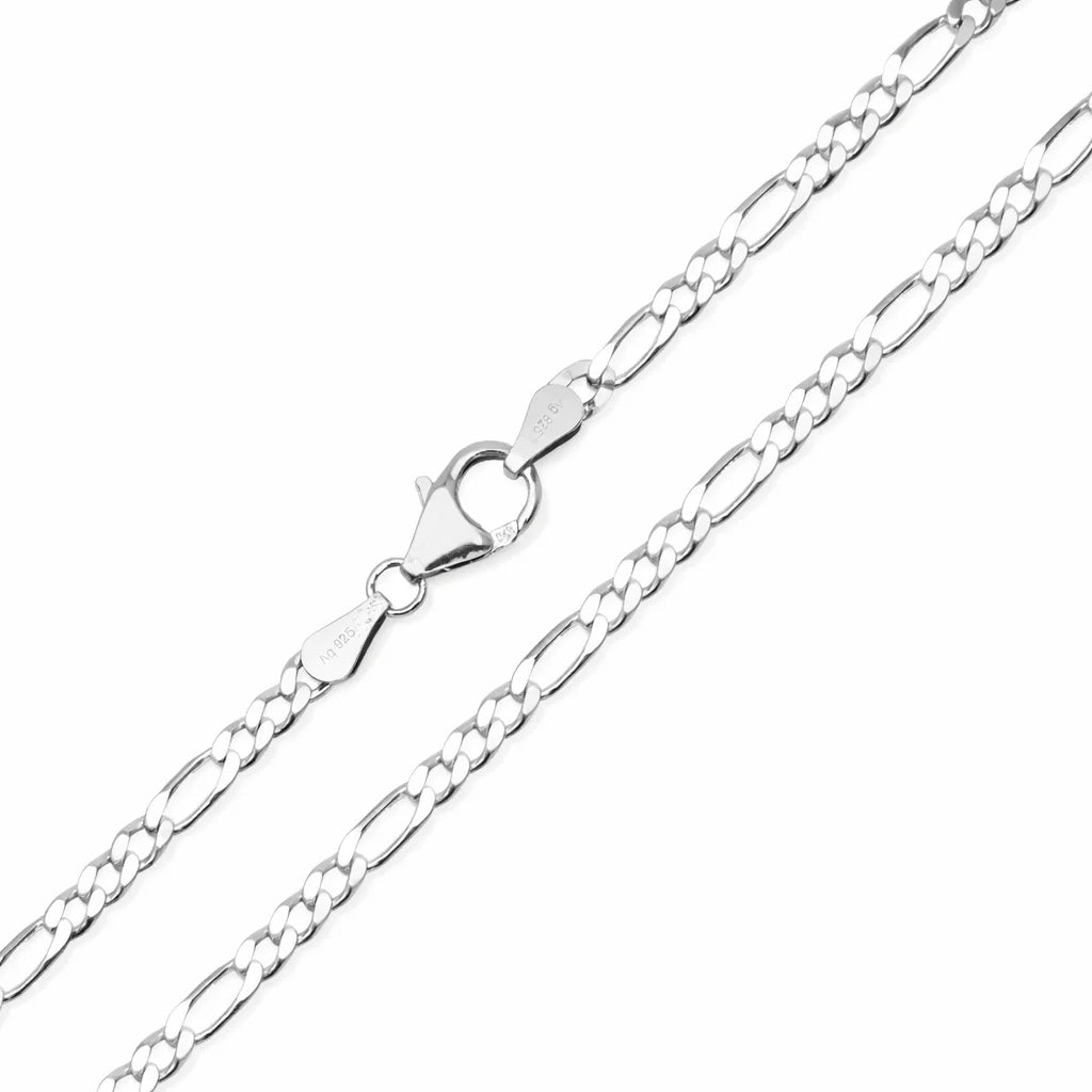 Sølv Figaro Kæde 50cm