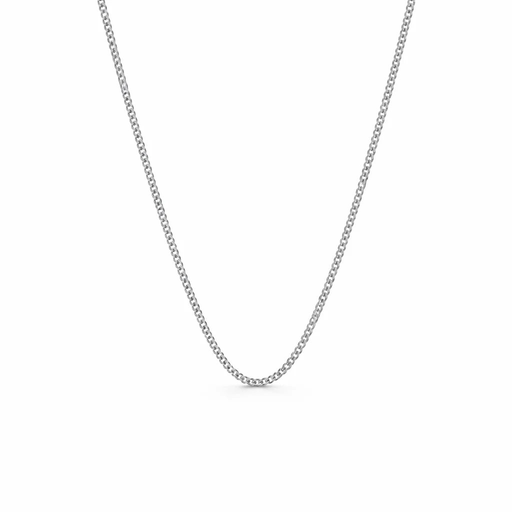 Sølv Panser Facet Kæde