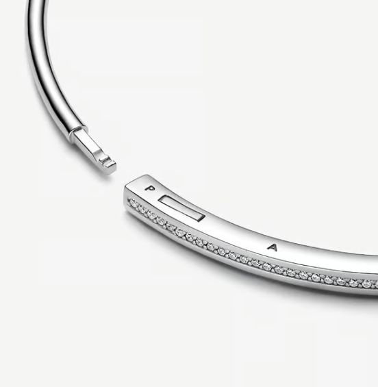 Sølv armring med kubiske zirkoner