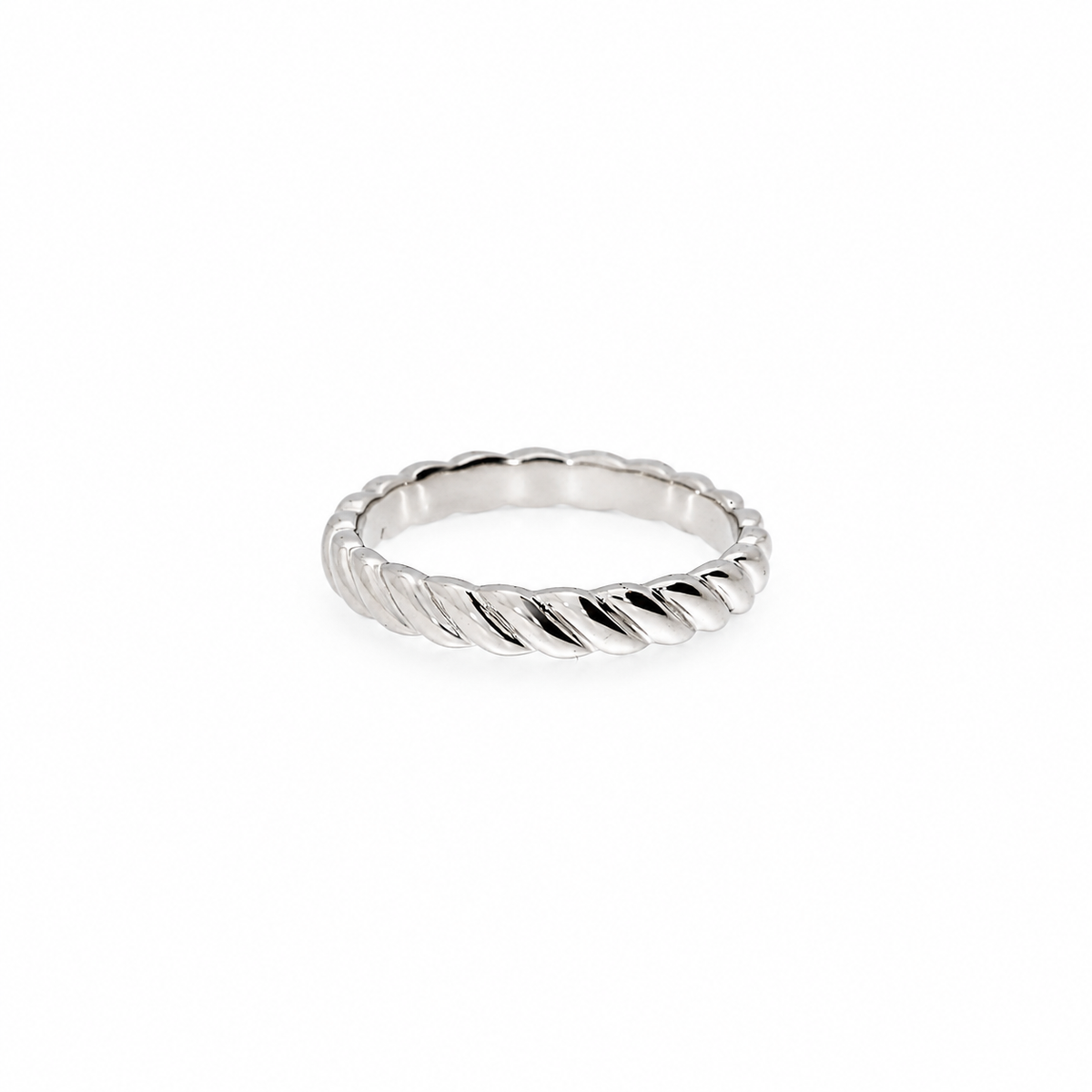 Sofia – elegant sølvring med snoet design