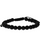 Flettet Armbånd med Sort Agat 6mm