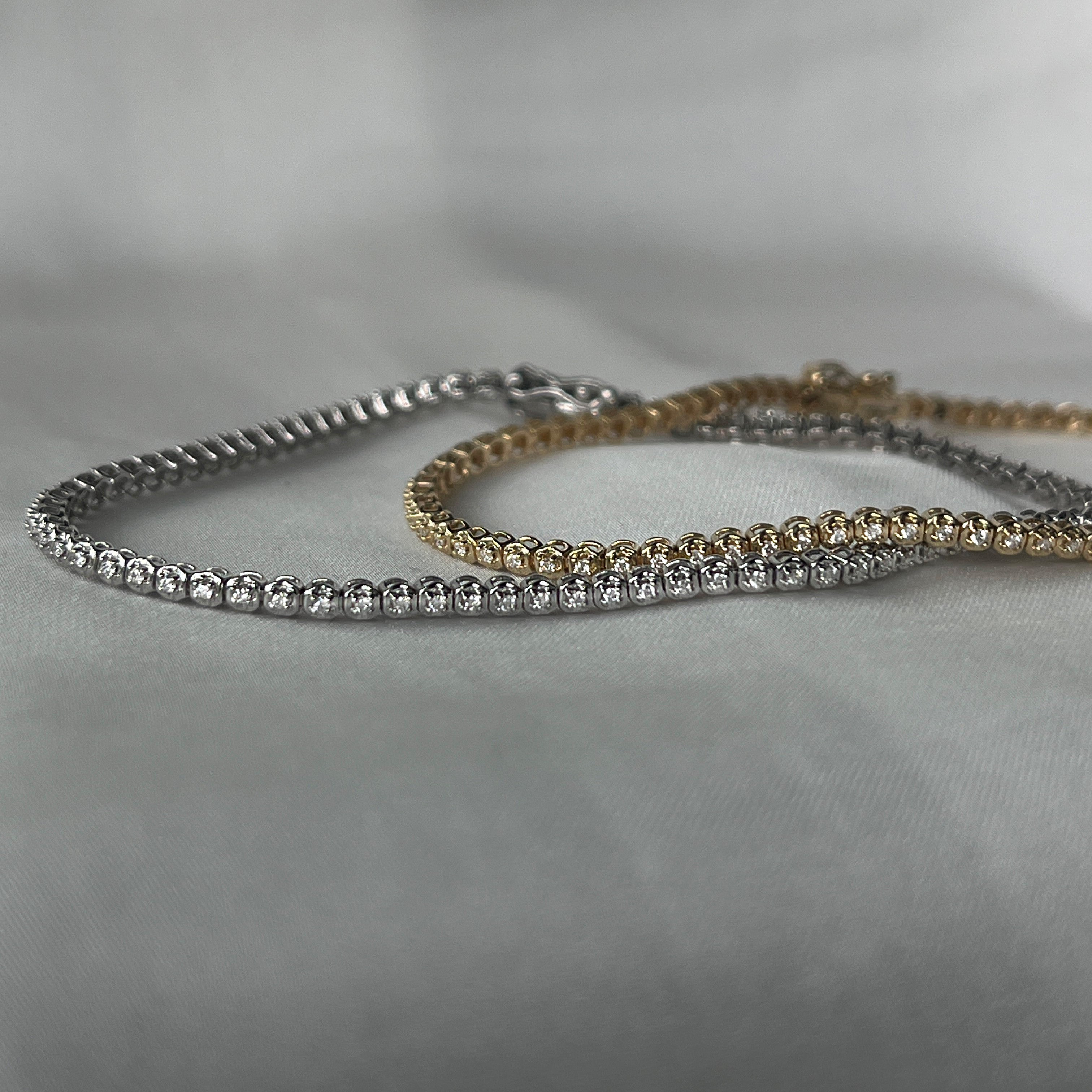 14 Karat Hvidguld Tennisarmbånd 0,33 ct.